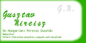 gusztav mireisz business card